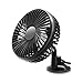 BesDirect Ventilatore Estivo Personale per Auto 12 / 24V, Ventola di Raffreddamento con Clip Girevole Ventola di Scarico del Calore da Tavolo Regolabile per la Parte Posteriore del Camion(Ventosa)