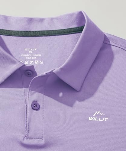 Willit Boys' Golf Polo Shirts Short Sleeve Youth Athletic Shirts Kids Quick Dry Active Shirts UPF 50+3