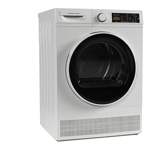 Hamilton Beach Electric Fullsize Ventless Laundry Clothes Dryer, 4 cu. ft. Capacity, with Stainless Steel Tub, Easy Control, 4 Automatic Drying Modes, Apartments, Houses, 24-Inch Width, White