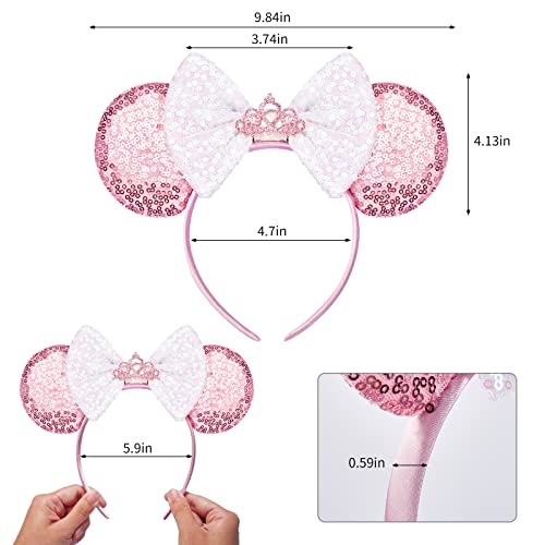 fanyity mouse ears sequin mouse ears headband for girls women halloween birthday party