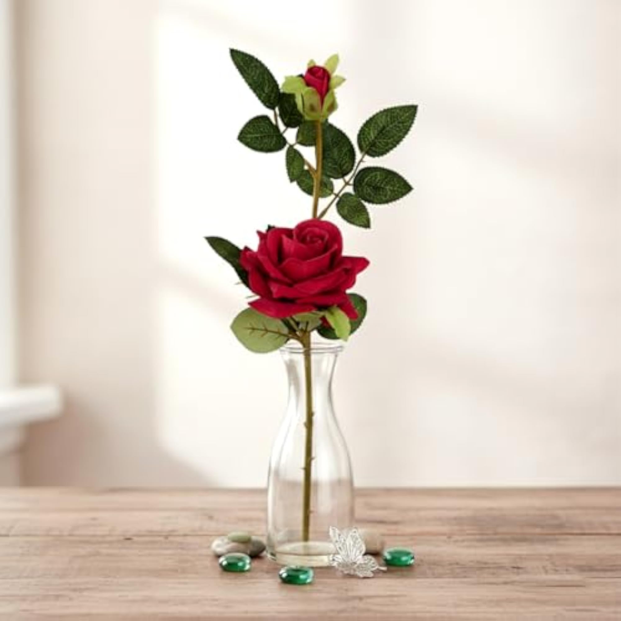 Red Rose Flower Stem for Valentine's Day