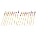uxcell® 16 Pcs Assorted Color Japanese Doll Top Bamboo Earwax Tool Cleaner Scoop Earpick