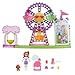 Polly Pocket Doll & Playset, Tropical Treats Carnival Food-Themed Toy Includes 3-inch Doll, 1 Puppy, 10 Accessories & Spinning Ferris Wheel