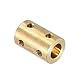 PATIKIL Wellenkupplung Anschluss L22xD14 5mm bis 8mm Bohrung Starre Kupplung Motor Welle Gelenk Anschluss mit Schraubendreher für 3D Drucker Schrittmotor CNC Maschine Gold