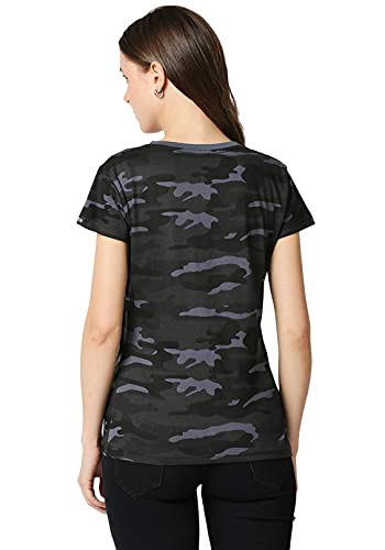 Image of Wear Your Opinion Women's Camouflage Army Military Stylish Half Sleeve Top T-Shirt