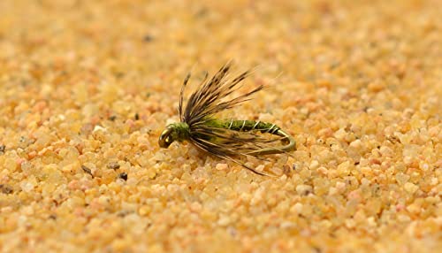 1 Dozen - Hen & Olive Nymph Flies - Soft Hackle - Fly Fishing on Mustad Hooks (Hook #12)