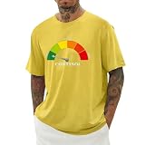 Caxndycing T-Shirts für Herren Sommer Tshirts Kurzarm Oberteile Grafik Drucken Wandershirt Lässig Baumwolle Arbeitsshirt Männer Sweatshirt Strand Tee Freizeitshirt