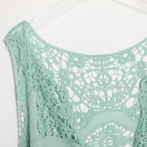 Image of JASTIE Women Open Stitch Cardigan Boho Sleeveless Hippie Summer Hollow Out Solid Crochet Vest