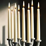 Beeswax Taper Candles White, 9 Inch Natural Beeswax Long Candle Sticks, 10 Hours Burn Time, Smokeless & Dripless Tall Taper Candle for Table Decor, Unscented Bee Wax Tapered Candles (8 Packs)