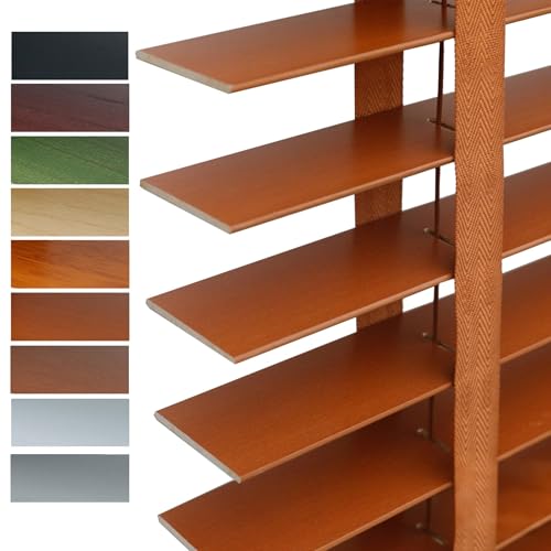 Persiana Veneciana de Madera 50 Mm Láminas, Estores para Ventanas de Interior, Incluye Material De Montaje, Privacidad, Protección contra La Luz(Marrón)