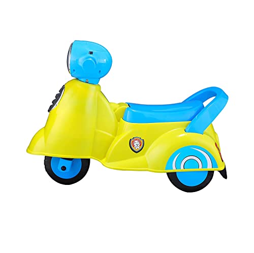 Image of JoyRide Baby Star Ride On with Musical Horn & Light | Backrest and Under Seat Storage for Toys Boys and Girls of Age 1-3 Years, Weight Capacity Up to 20kgs (Yellow)