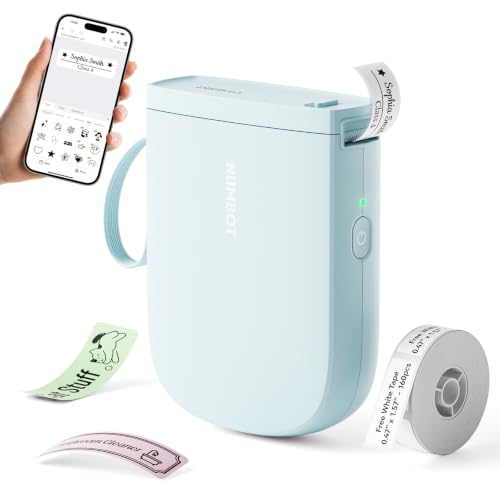 NIIMBOT D11 Upgraded Version 300 DPI Label Maker with Tape, Blue - image 1
