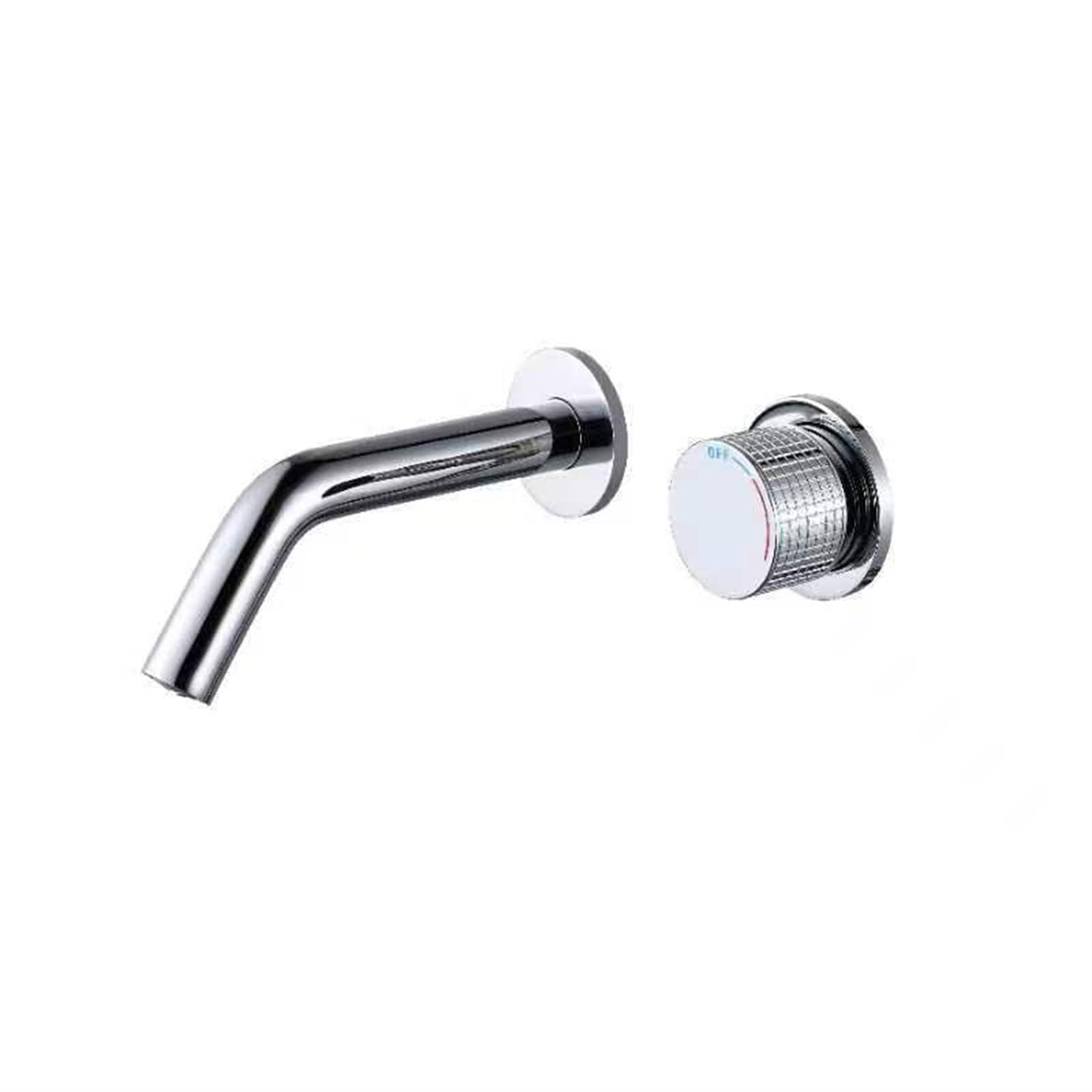 Robinet mural avec valve brute incluse pour lavabo facile à installer