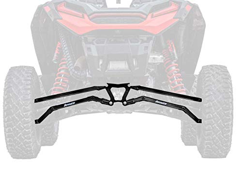 SuperATV Boxed High Clearance Rear Radius Arms/Rods for Polaris RZR XP Turbo S / S4 (2018-2021) | Black | Does Not Work With Polaris Rear Bumpers