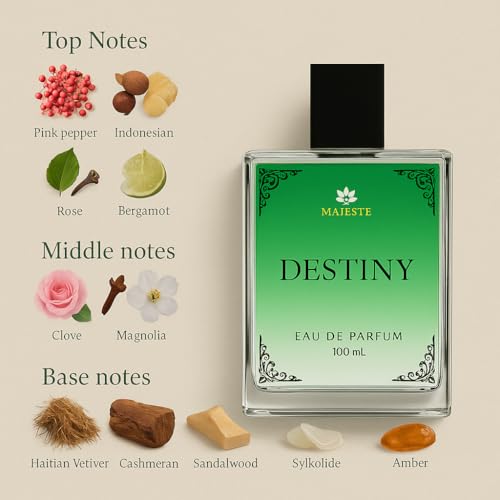 Image of Destiny by APS Majeste 100 Ml Eau De Perfume | Vibrant Spice With Soft Florals And Rich Woods, Exudes Charm & Elegance | Long Lasting Perfume For Unisex