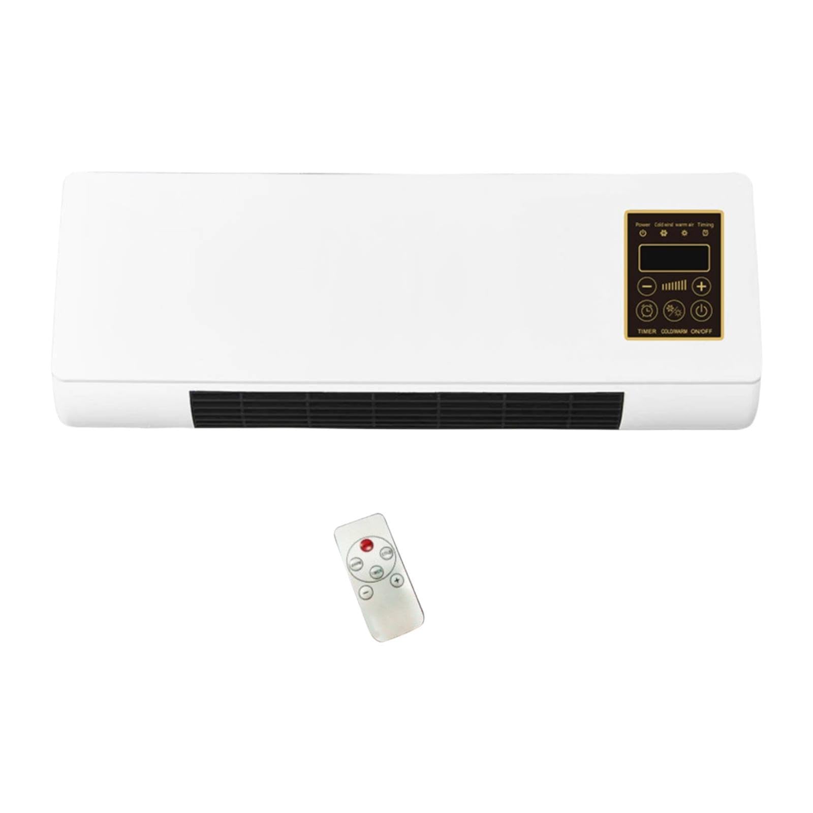 MagiDeal Calefactor eléctrico Pared con Temporizador 6 Horas, bajo Consumo y silencioso, con Control Remoto, Ideal para el hogar, Dormitorio y baño.