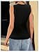 Verdusa Women's Old Money Clothes Elegant Button Down Sweater Vest Sleeveless Crew Neck Vintage Tank Top Black Small