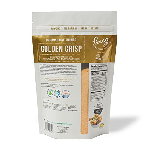 Bread Crumbs (12Oz) - Golden Crisp Wheat Bread Crumbs - Bread Crumbs For Coating & Stuffing - Coat Burger, Schnitzel, Vegetables, Meatballs - Resealable Packaging #TOP1
