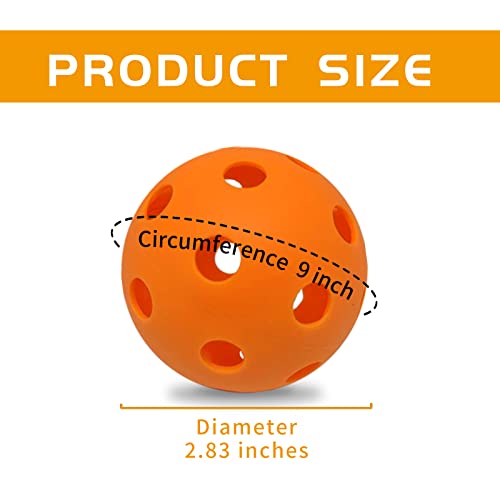 20 Pack Baseball Practice Balls - Soft Training Baseballs For Batting Hitting Pitching - Hollow Airflow Softball - Limited Flight Lightweight Mini Ball For Indoor & Outdoor Sport 9 Inches 26 Holes #TOP1