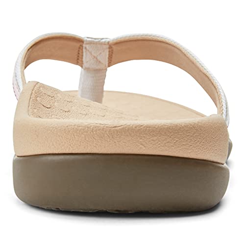 Vionic Women's Tide Ii Toe Post Sandal - Ladies Flip Flop With Concealed Orthotic Arch Support White Floral 9 Medium Us #TOP4