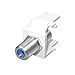 Simply45 F-Connector (3Ghz) Keystone Snap-in Inserts, Female-to-Female, Gold Plated, UL - S45-3209W