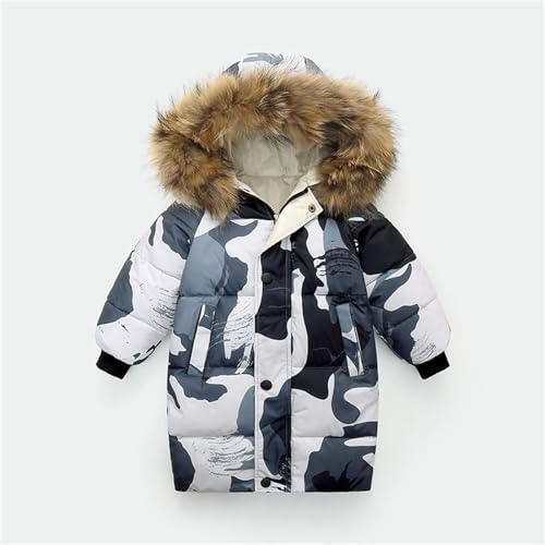 Kids Girls Hoodies Jacket Long Down Coats Winter Warm Thick Puffer Parka Overcoat with Cute F𝐮𝐫 Trim Outdoor Snow Jacket4