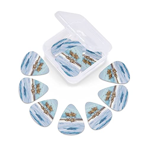 Shorebird Sandpipers Running Beach Lot de 12 médiators pour guitare acoustique électrique - Les Beatles, Paul McCartney, John Lennon, RIngo Starr, George Harrison Shorebird Sandpipers Running Beach Lot de 12 médiators pour guitare acoustique électrique – Image 7