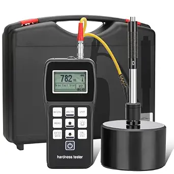 Metal Hardness Tester - Portable Pen Type Richter, Rockwell, Vickers, Shore, Brinell Hardness Meter with Test Block
