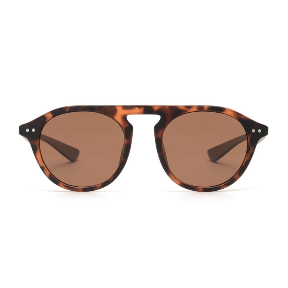 Occhiali da sole da donna da uomo polarizzati rotondi leggeri vintage UV400