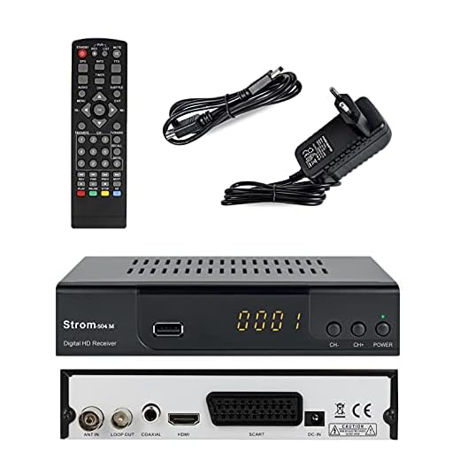 Strom 504 - Decodificador TDT Full HD DVB-T2 - Compatible con HEVC264 - (HDMI, euroconector, USB, Digital Plus) Negro
