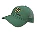 John Deere Embroidered Logo Mesh Back Baseball Hat - One-Size - Men's - JD Green