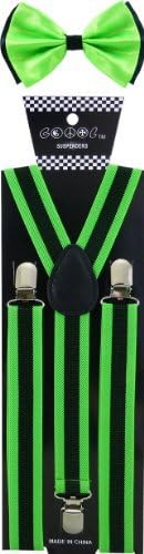 JTC Belt Nice Shades Combo Pack Suspenders & Bow Ties (Green Stripe)
