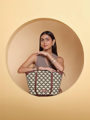 Image of ZOUK Printed Vegan Classic Travel Tote For Women's Ladies