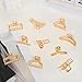 10Pcs Small Gold Hair Clips, Medium Metal Hair Claw Clips for Women Thick Thin Hair, Strong Hold Non-Slip Hair Catch Barrettes Jaw Clamp for Long Hair Metal Hair Accessories