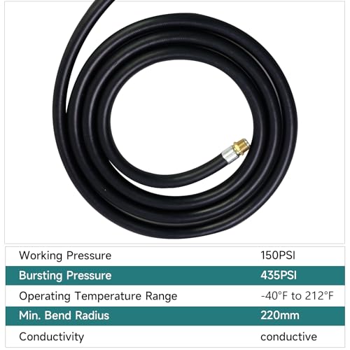 Image of 3 /4 Inch x 14 FT Fuel Transfer Hose W /360 Fuel Swivel Connector NPT Copper Fittings High Pressure (300 PSI) Compatible Fuel Nozzle Fuel Pump for DiDiesel Fuel,Gasoline,Kerosene