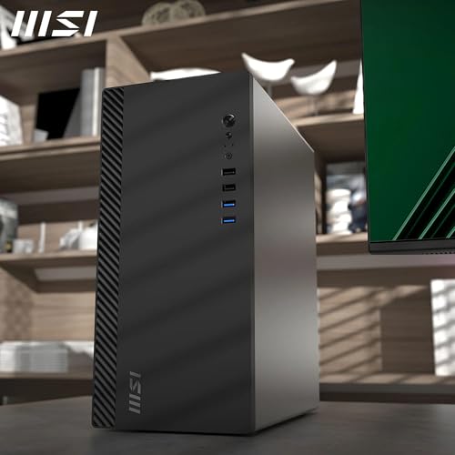 MSI Pro Shield M100P - Boîtier PC Moyen-Tour - Compatible ATX, Ventilateur arrière 80 mm - Noir