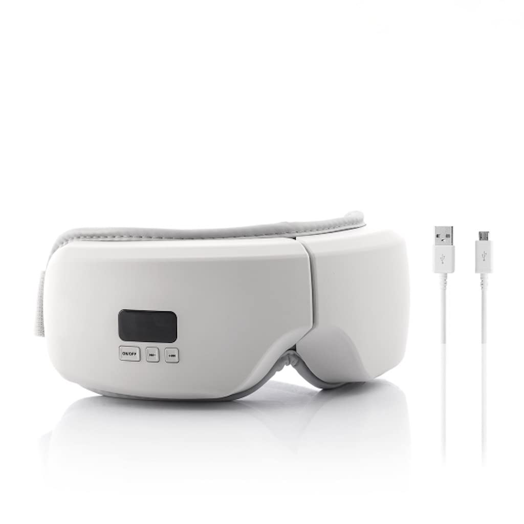 CELLUSTOP - Dispositivo de masaje para los ojos - Vibración con función de calor de compresión de aire Música - Relajación de los ojos, alivia la fatiga visual - 5 modos de masaje Ocular