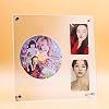 Photocard and CD Holder Stand, Acrylic Ablum Standing Display, 66 x 91 mm Card Cares Ultra Clear Trading Cases Protectors for Kpop Photocard Baseball Basketball Card Display 1 CD & 2 Cards