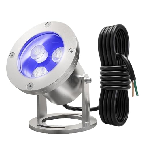 Luci Del Paesaggio Della Piattaforma - Faretto A Fascio LED Luci, Illuminazione Per Laghetti Da Esterno 12/24 V, Faretto Da Terra In Acciaio Inossidabile Da 3 W, Luce Subacquea Colorata Per Giardino R
