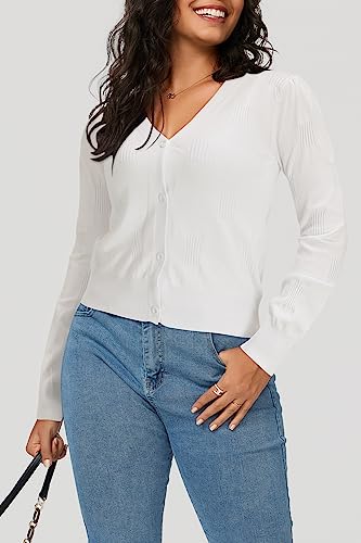 Arach&Cloz Women's Soft Cropped Cardigan Casual Lightweight Shrug Sweater Tops - Image 5
