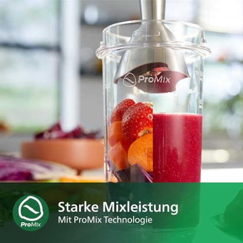 Philips Staafmixer Viva Collection - ProMix-mengtechnologie - 650 W - Antispat mesbeschermer - Snelle ontkoppeling met 1 knop - Ergonomisch design - Inclusief beker - HR2534/00 - Afbeelding 6