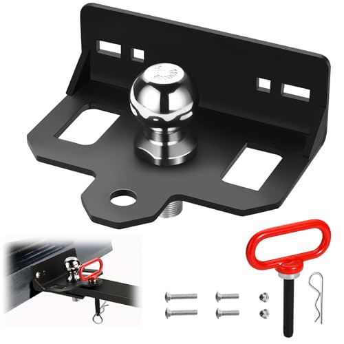 Zero Turn Lawn Mower Hitch with 2 Hitch Ball 6000 LBS Heavy Duty Bolt-On Trailer Hitch Universal Fits 2 Coupler Magnetic Pin Included for Tractor Trailer Cart ATV UTV