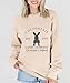 Ykomow Happy Easter Sweatshirt Women Long Sleeve Cute Bunny Rabbit Graphic Tees Pullover (XL, A-Cream)