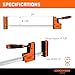 JORGENSEN 24-Inch Parallel Bar Clamp, Heavy-Duty Cabinet Master Clamp for Woodworking Glue-Up, 2200 lbs Force, Quick Release, Spreader Function, 2-Pack