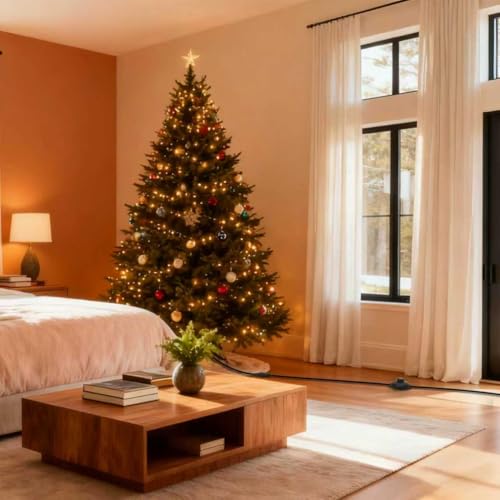 Image of 6ft /1.8m On /Off Extension Cord Foot Switch Pedal, Switch in Middle of Cord, 2-Prong Polarized Plug and Plug in Outlet AWG18 250VAC Step Switch Floor Lamp Christmas Tree Light Push Button Black