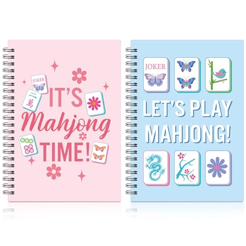 Journal Mahjong rigide style chinoiserie avec spirale pour écriture fluide