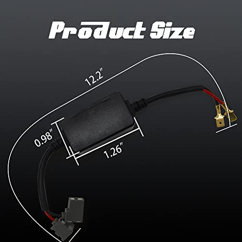 2 Pcs Led Headlight Canbus Error Free Anti Flickering Resistor Decoder, Led Decoder, H1/H3 Headlight Bulb Decoder Resistor For Led Headlight Warning Canceller Capacitors Resistor (H1/H3) #TOP1