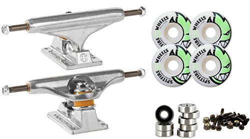 Independent Silver 139mm Truck 8.0  Package Skateboard Spitfire Wheels 53mm Abec 7 Bearings