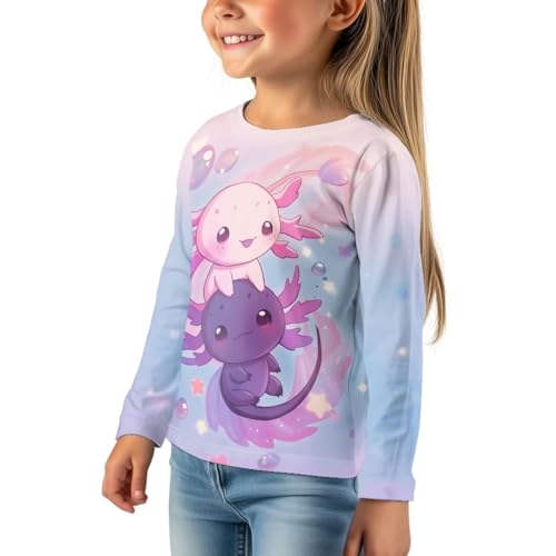 Image of WELLFLYHOM Long Sleeve T-Shirt for Boys Girls 3-16 Years Old Tee Tops Crewneck Pullover Shirts Fall Outfits