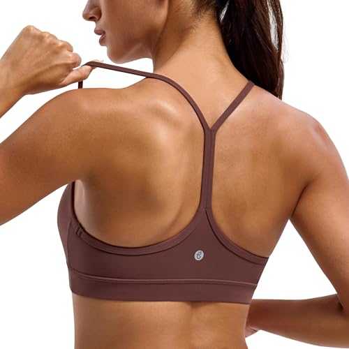Image of BAYDI Clouduxi Y Back Sports Bra for Women - Padded Racerback Spaghetti Strap Low Impact Workout Yoga Bra, A-C Cups